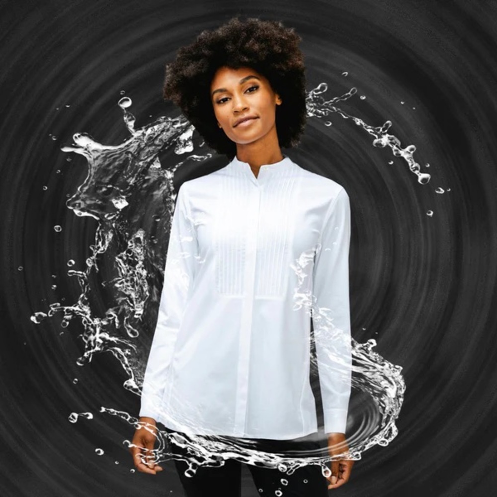 Ministry of Supply White Button-Down Pintuck Front Shirt